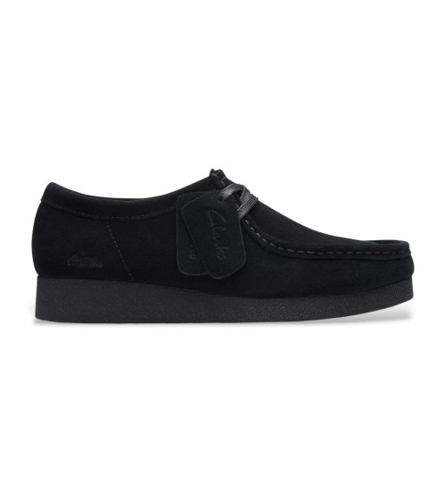 Kopen Clarks Wallabee EVO leren schoenen zwart