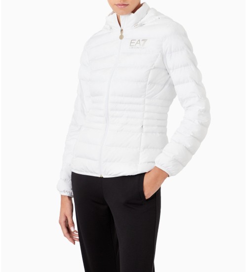 Comprar EA7 Casaco de penas dobr�vel Core com capuz branco