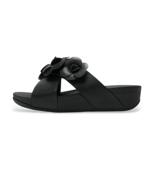 Fitflop Sandalias Lulu Flower Cross Slides Negro