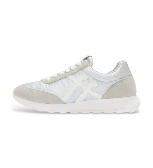 Fitflop Zapatillas De Piel Retro Q FF Metallic Blanco, Plateado