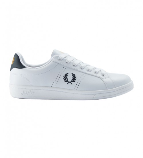 Fred Perry Zapatillas De Piel B721 Blanco