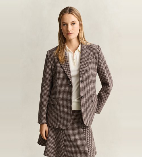 Gant Americanas Reg Houndstooth taupe