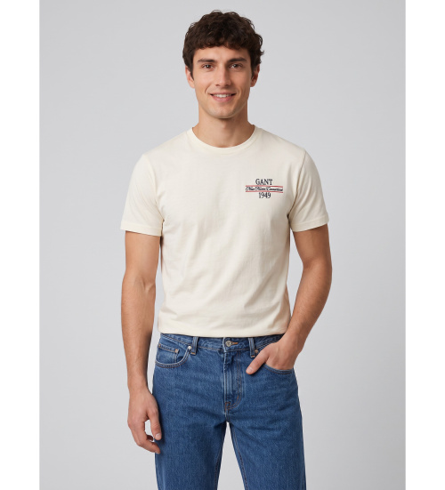 Comprar Gant Camiseta Gráfica branco creme