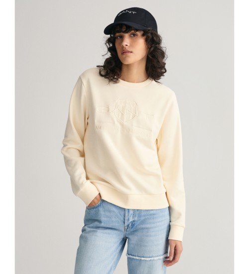 Sweat-shirt Femme GANT - Gris, Coton, Taille S - Très Bon état