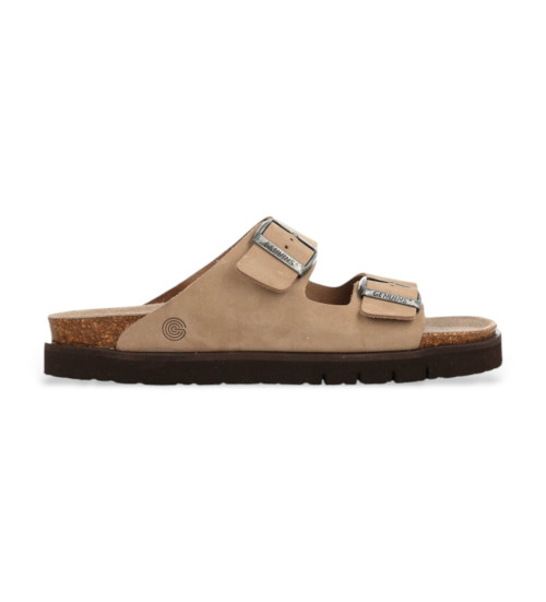 Genuins Sandalias De Piel Hawaii Taupe
