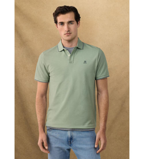Hackett London Am Embossed Crew Polo Uomo, Bianco (Bianco), 3XL