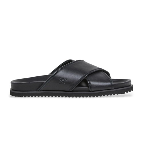 Hackett London Sandalias De Piel Mikonos Crossover Negro