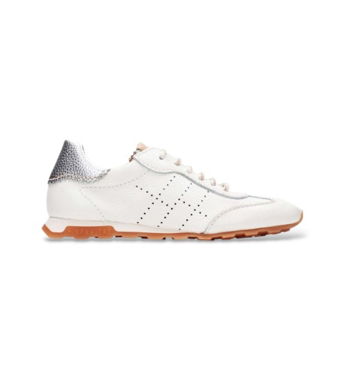 Hispanitas Zapatillas De Piel Retro Blanco Roto