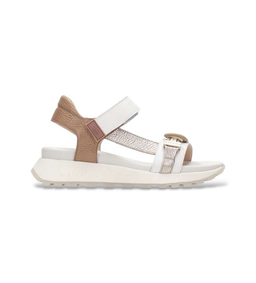 Hispanitas Sandalias De Piel Bolero Sport Blanco, Marr�n