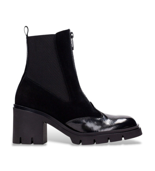 Hispanitas Botines De Piel Zurich Negro