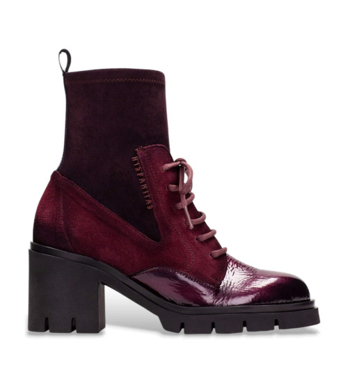 Kaufen Hispanitas Zurich Rock burgunderfarbene Lederstiefeletten