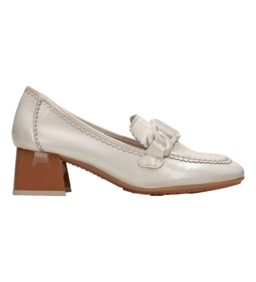 Hispanitas Mocasines De Piel Malta Blanco Roto