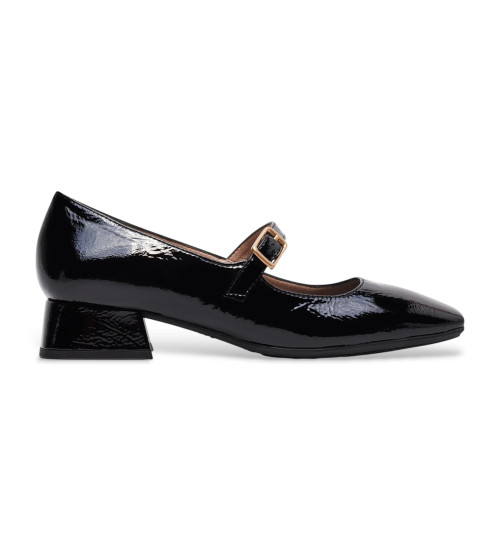 Hispanitas Mocasines De Piel Mary Jane Negro