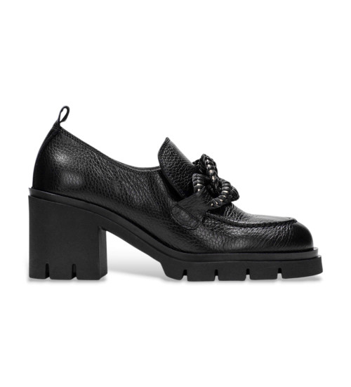 Hispanitas Mocasines De Piel Zurich Negro