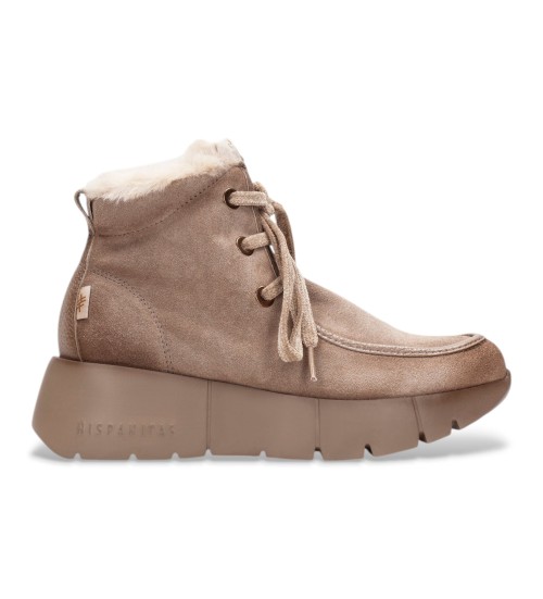 Hispanitas Botines De Piel Montana Taupe