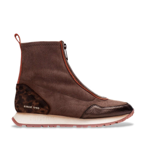Hispanitas Zapatillas De Piel Kansas Marrón