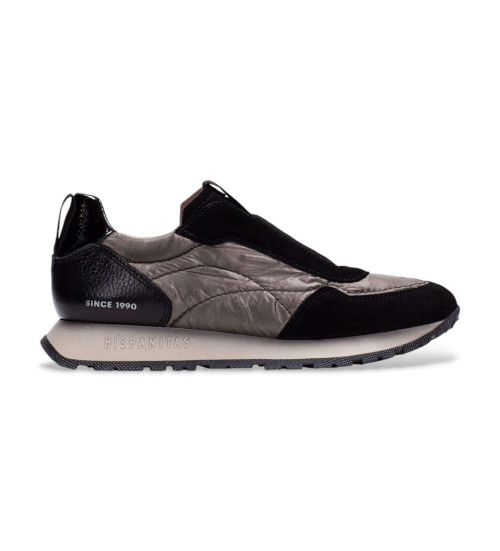 Hispanitas Zapatillas De Piel Kansas Negro