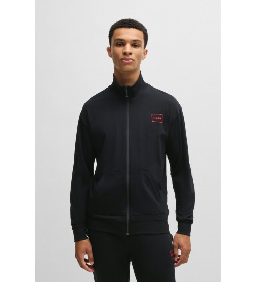 Comprar HUGO Casaco descontra�do com log�tipo emoldurado preto
