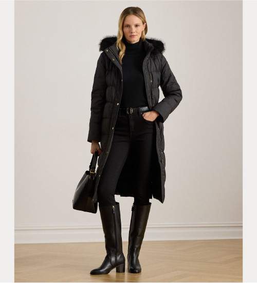 Comprare Lauren Ralph Lauren Cappotto in pelliccia sintetica nera