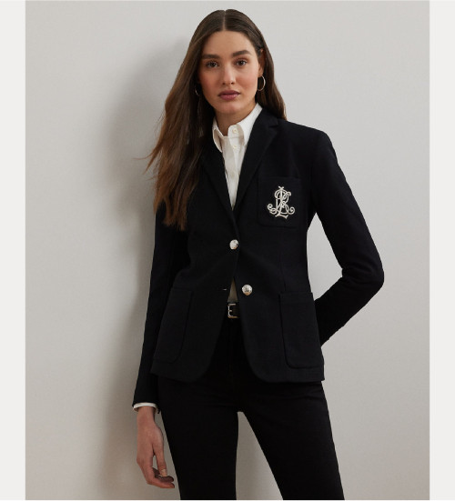 Comprar Lauren Ralph Lauren Blazer em jacquard com metais pretos