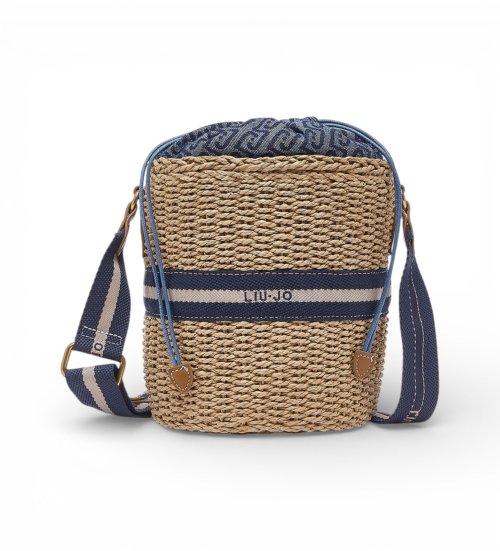Buy Liu Jo Raffia shoulder bag brown, blue