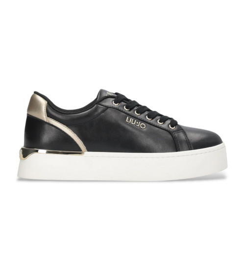 LIU JO Zapatillas De Piel Con Plataforma Negro