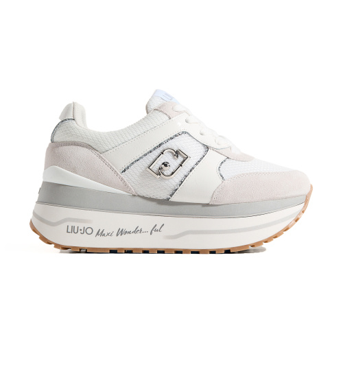 LIU JO Zapatillas De Piel Maxi Wonder Plus 02 Blanco