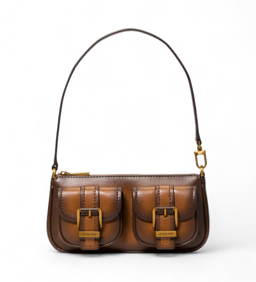 Comprare Michael Kors Borsa Pochette Zoe in pelle marrone