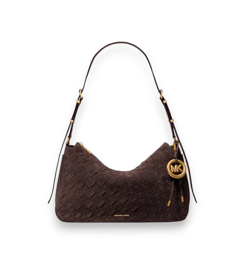 Comprar Michael Kors Bolso Nolita mediano de ante trenzado a mano marrón