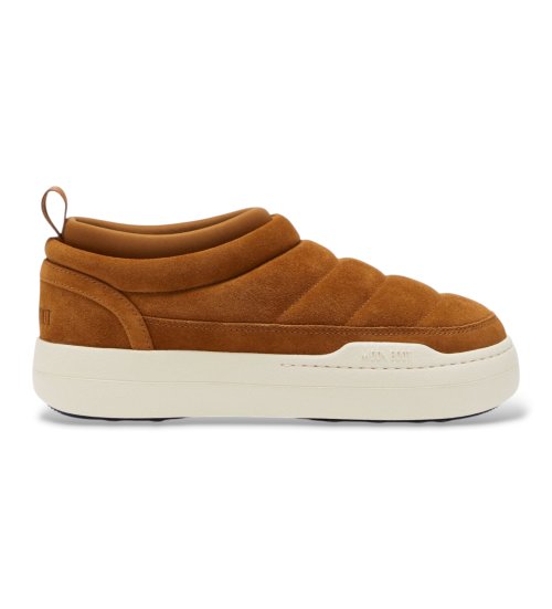 MOON BOOT Zapatillas De Piel Park Soft Marrón