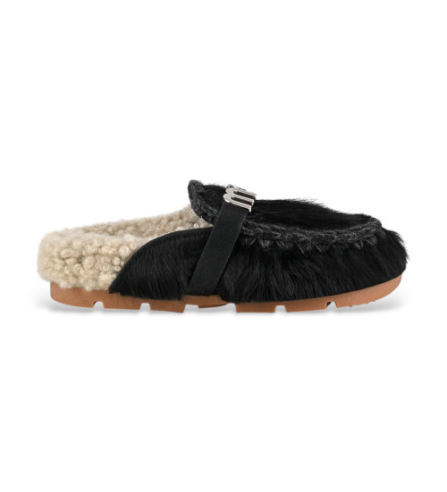 MOU Zapatillas De Piel Pony Logo Negro