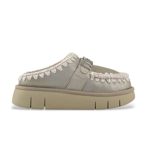 MOU Zuecos De Piel Special Gris