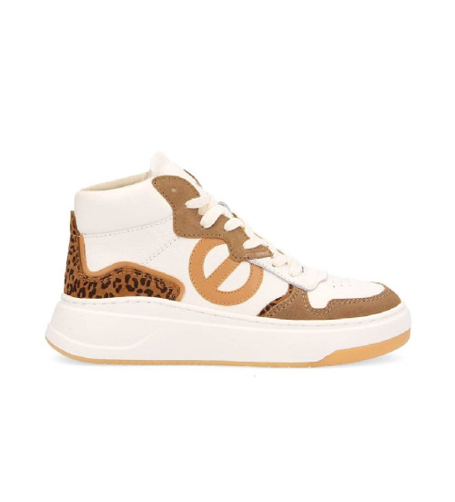 NO NAME Zapatillas De Piel Bridget Mid Beige