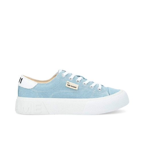 NO NAME Zapatillas De Lona De Tejido Vaquero Lavado Con Pespuntes Reset Sneaker Azul