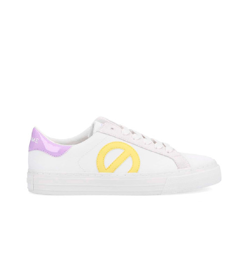 NO NAME Zapatillas Deportivas De Piel Con Cierre De Cordones Blanco
