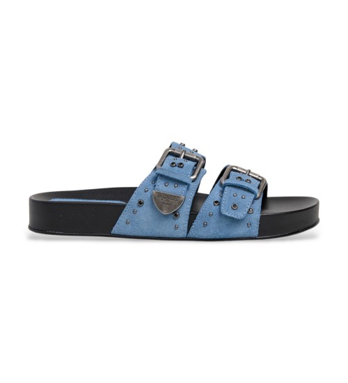 Pepe Jeans Sandalias De Piel Agnes Studs Azul