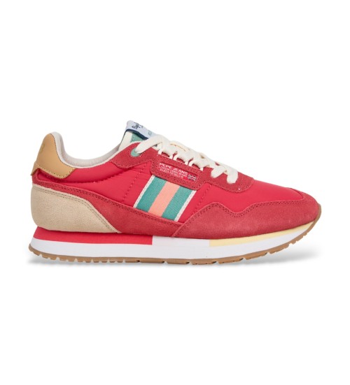 Pepe Jeans Zapatillas De Piel Aiden Tape Rosa
