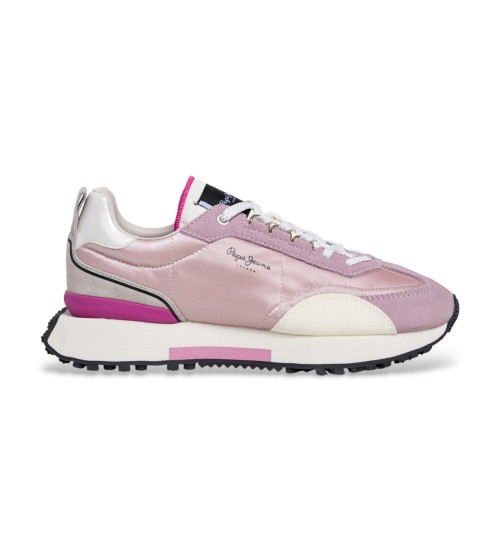 Pepe Jeans Zapatillas De Piel Archer Glam Rosa