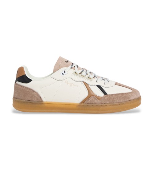 Pepe Jeans Zapatillas De Piel Ball Mood Blanco Roto