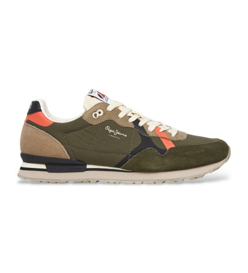 Pepe Jeans Zapatillas De Piel Brit Cover Verde