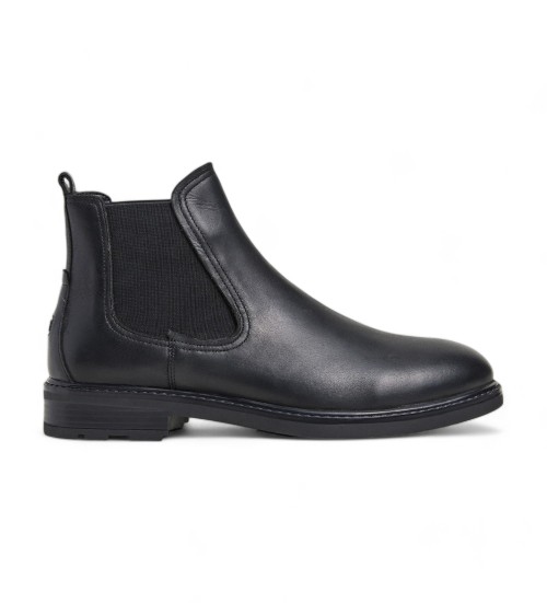 Pepe Jeans Botines De Piel Leeds City Negro