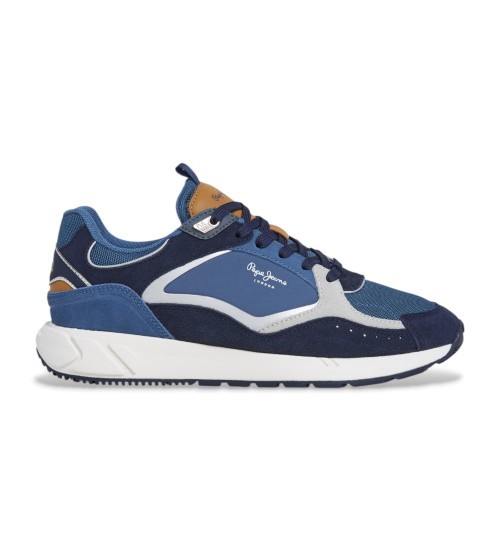 Pepe Jeans Zapatillas De Piel Marlon Road Marino