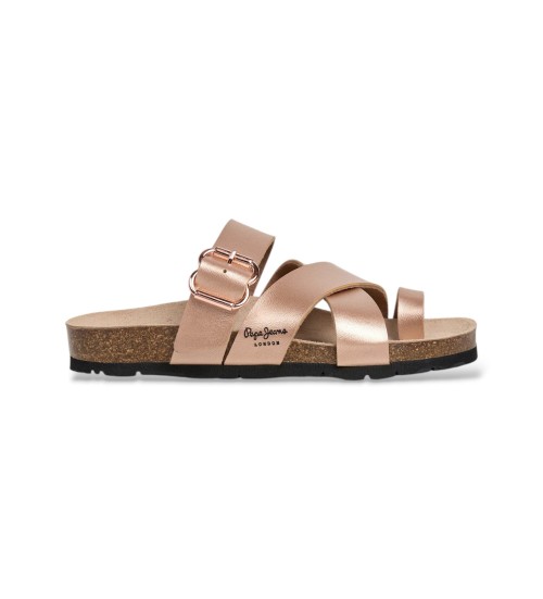 Pepe Jeans Sandalias De Piel Oban Twist Rosa