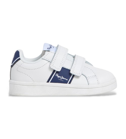 Kb Pepe Jeans Player College Lder Sneakers hvid