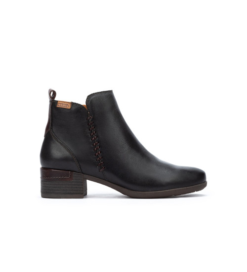 Pikolinos Botines De Piel Malaga Negro