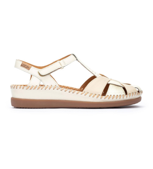 Pikolinos Sandalias De Piel Cadaques Blanco Roto