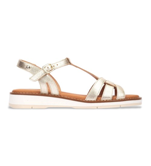 Pikolinos Sandalias De Piel Roquetas Dorado