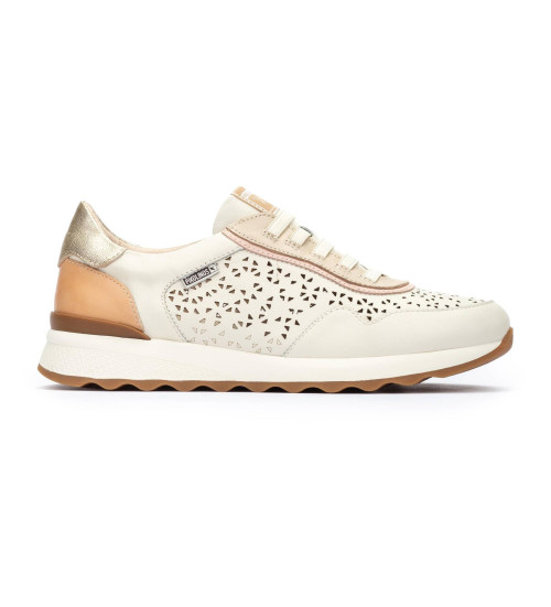 Pikolinos Zapatillas De Piel Arrecife Blanco Roto