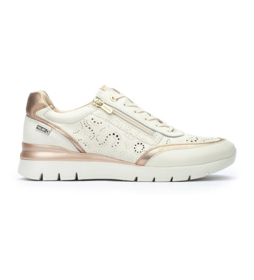 Pikolinos Zapatillas De Piel Cantabria Blanco Roto