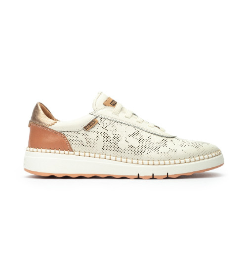 Pikolinos Zapatillas De Piel Con Elásticos Arenas Blanco